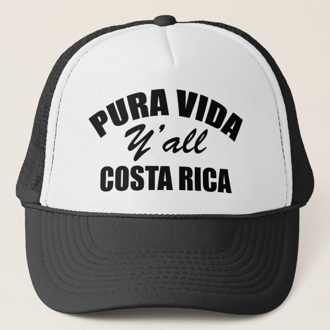 Främja Costa Rica "för rent liv" stil!!! Truckerkeps (Framsida)