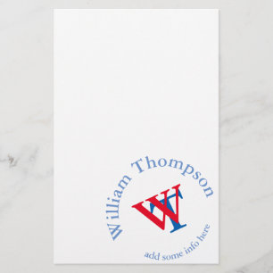 Främja dig själv   Logotyp   Monogram röd/blå Brevpapper