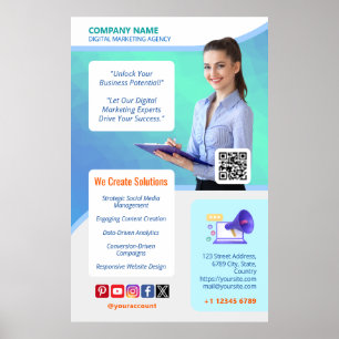 Främja ditt digitala kontor i Marknadsföring Poster