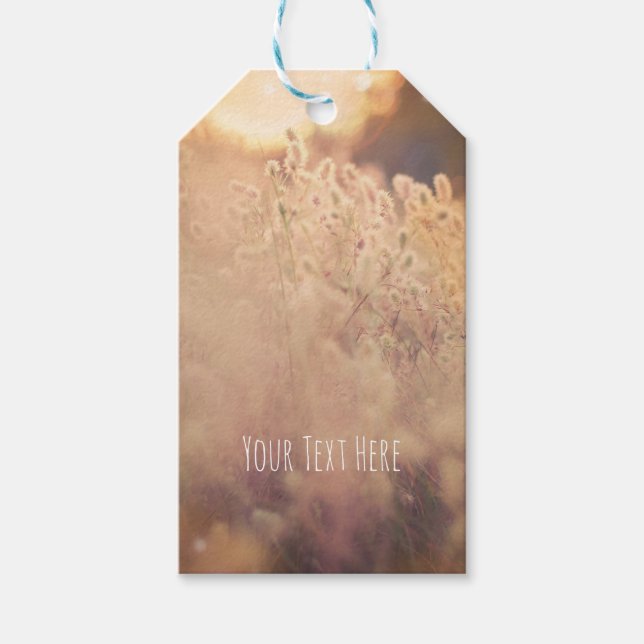 Främja fritt Landsbyggsbröllop i Fält Rustic Presentetikett (Framsidan)