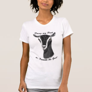 Främja geten - Alpgoat Porträtt T Shirt