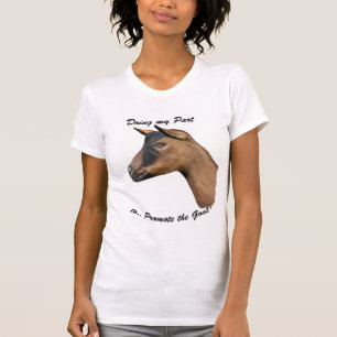 Främja geten - Oberhasli Goat Porträtt T-shirt