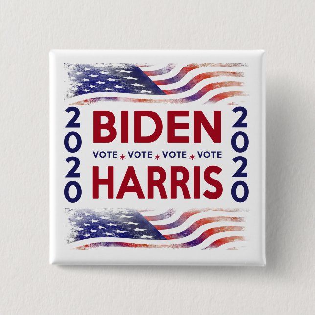 Främja omröstningen om Biden Harris 2020 Knapp (Framsida)