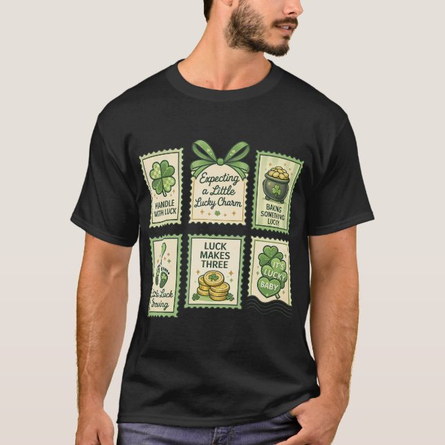Främja St Patrick's Day graviditet Meddelande avsl T Shirt (Framsida)