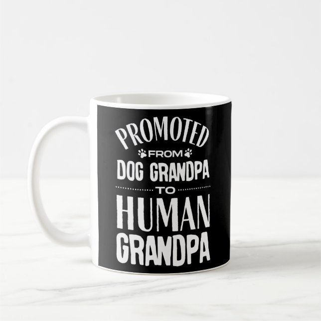 Främjad från Hund Grandpa till Human Grandpa  Kaffemugg (Vänster)