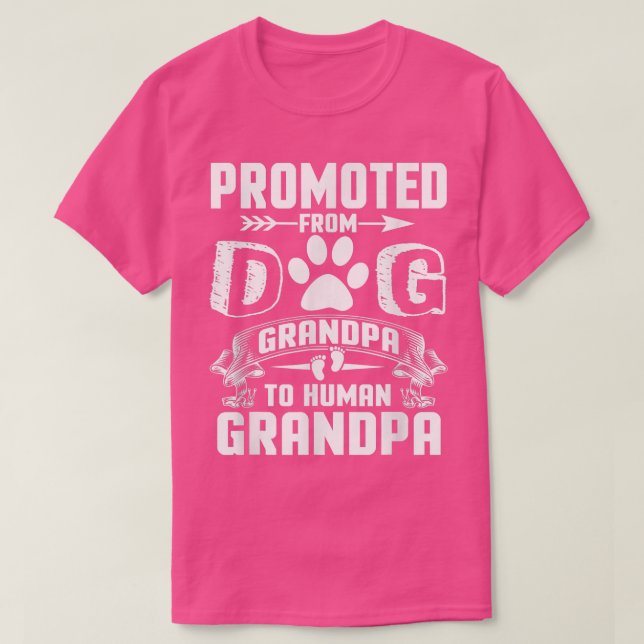 Främjad från Hund morfar till morfar T Shirt (Design framsida)