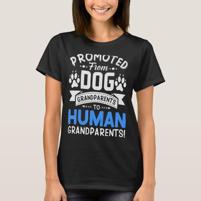 Främjad från Hund morföräldrar till mormor T Shirt (Framsida)