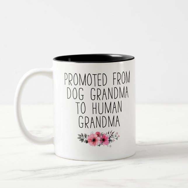 Främjad från Hund mormor till mormor Två-Tonad Mugg (Vänster)