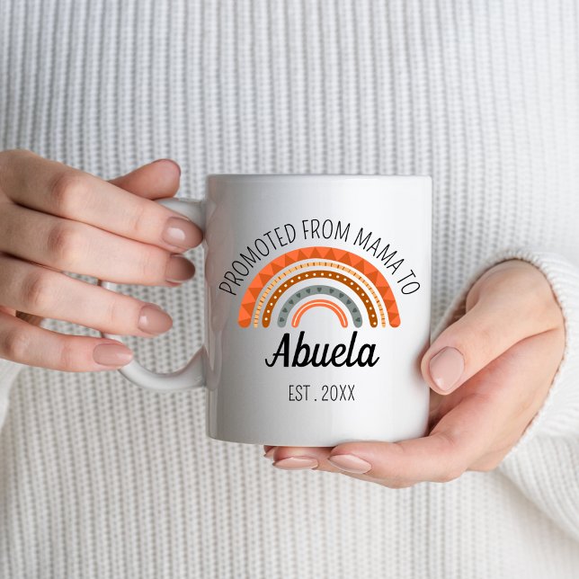 Främjad från Mamma till Abuela Est 2024 Grandma Kaffemugg (Skapare uppladdad)