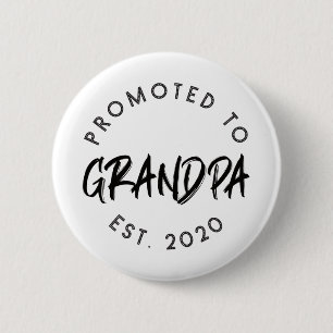 Främjad Grandpa Est.2020 Knapp