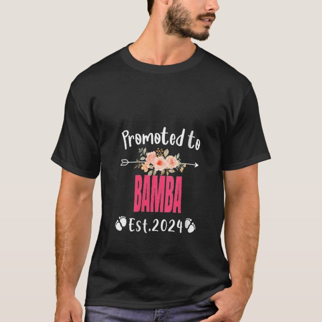 Främjad till BAMBA Est 2024 Rosa Birthday Girls Ma T Shirt (Framsida)