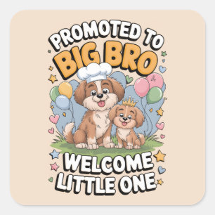 Främjad till Big Bro, Big Brother. Fyrkantigt Klistermärke