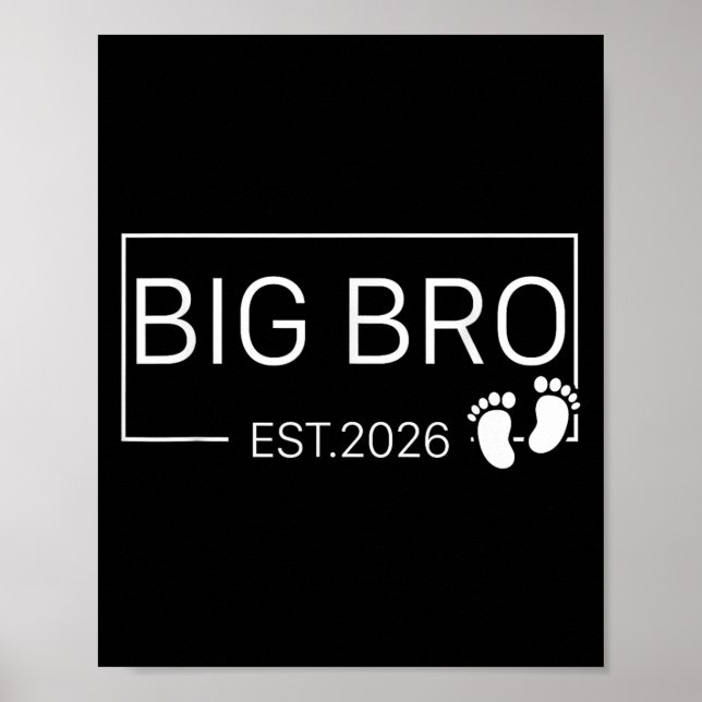 Främjad till Big Bro Est 2026 New Brother Baby Ann Poster (Framsidan)