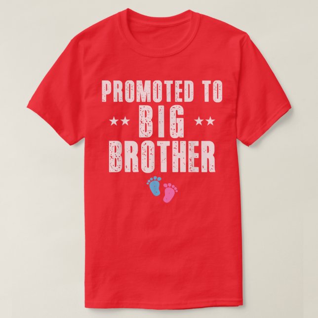 Främjad till Big Brother Est 2022 Gender Reveal Pi T Shirt (Design framsida)