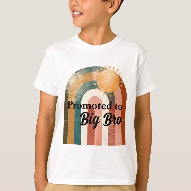 Främjad till Big Brother Rainbow Sol T Shirt (Framsida)