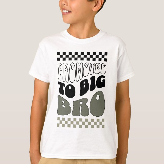 Främjad till Big Brother Shirt Småbarn Pojke T- T Shirt (Framsida)
