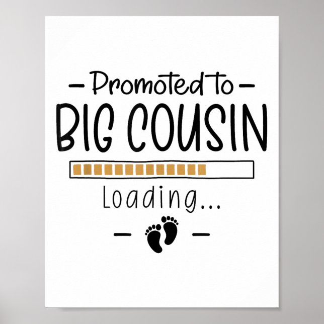 Främjad till Big Cousin - Announcemen i första Gra Poster (Framsidan)