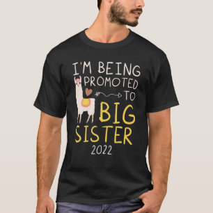Främjad till Big Sister 2022 Llama T Shirt