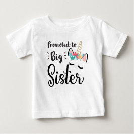 Främjad till Big Sister Est 2022 Unicorn T Shirt