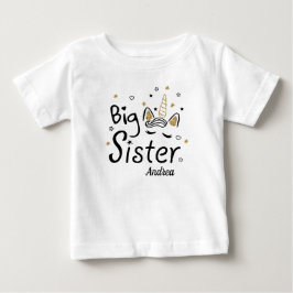 Främjad till Big Sister Est 2022 Unicorn T Shirt