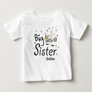 Främjad till Big Sister Est 2022 Unicorn T Shirt