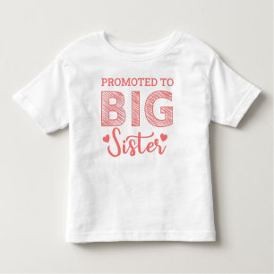 Främjad till Big Sister med hjärta T Shirt