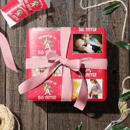 Främjad till Big Sister Unicorn 5 Photo + Text Ros Presentpapper