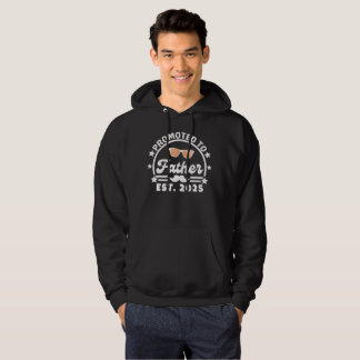 Främjad till Far Est. 2025 - Ny pappa Hoodie