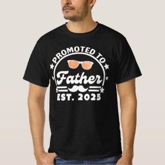 Främjad till Far Est. 2025 - Ny pappa T Shirt