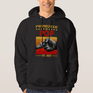 Främjad till farfar 2022 första Fars dag Hoodie