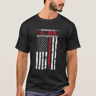 Främjad till G-Pa Est 2023 Flagga American G-Pa T Shirt