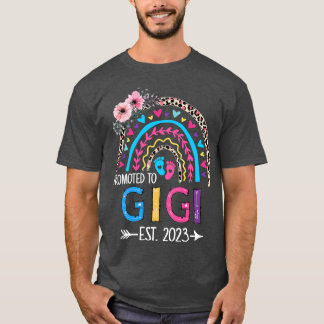 Främjad till Gigi Est 2023 Leopard Rainbow Mammor T Shirt