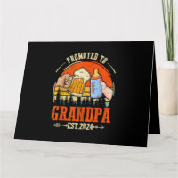 Främjad till Grandpa Est 2024 Retro Fars dag New