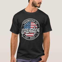 Främjad till Grandpa Est 2026 snart som morfar T Shirt