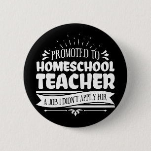 Främjad till hemskolelärare, Nerd Funny Lärare Knapp