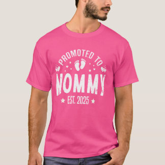 Främjad till Mamma 2025 Gravid i Mamma T Shirt