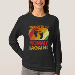 Främjad till Mamma på nytt Mamma Gravid Announceme T Shirt