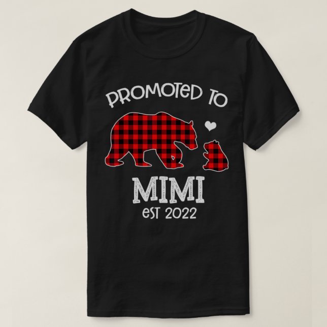 Främjad till Mimi est 2022 rödbjörn T Shirt (Design framsida)