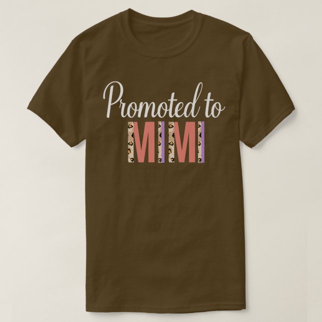 Främjad till Mimi Gravid annons Leopard pr. T Shirt (Design framsida)