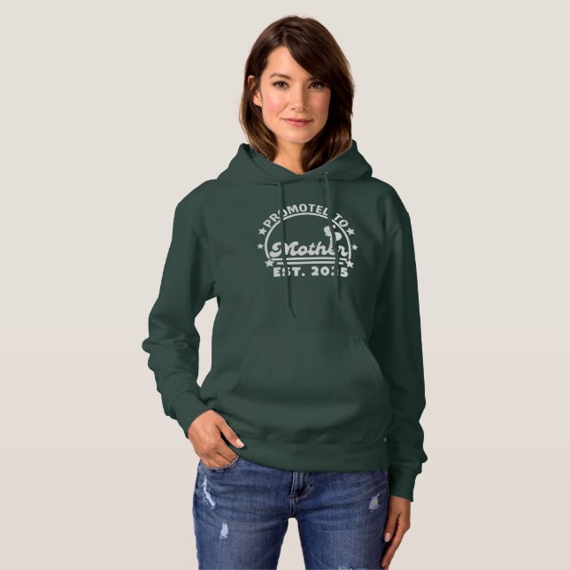 Främjad till Mor Est. 2025 - Ny mamma-Gravid T Shirt (Hel framsida)