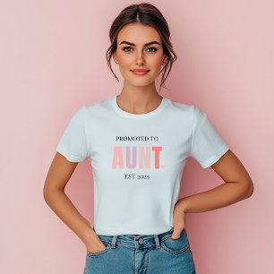 Främjad till Moster EST 2025 Cute New Moster Gif T Shirt