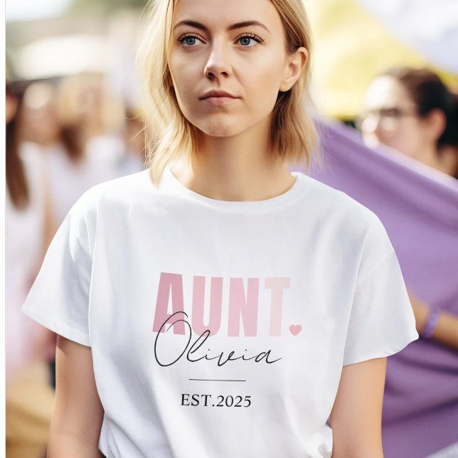 Främjad till Moster EST 2025 | Ny personlig - Cute T Shirt (Skapare uppladdad)