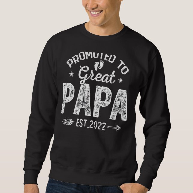 Främjad till nya dagen för Far i i Underbara Pappa Lång Ärmad Tröja (Framsida)