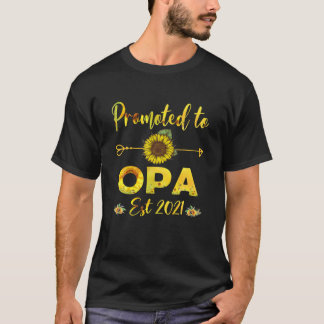 Främjad till OPA Est 2021 Solrosblomma T Shirt