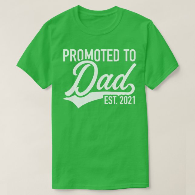 Främjad till pappa est 2021 t shirt (Design framsida)