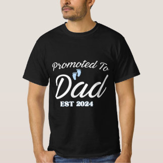 Främjad till pappa est 2024 t shirt