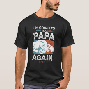 Främjad till Pappa igen Gravid Baby-meddelande T Shirt
