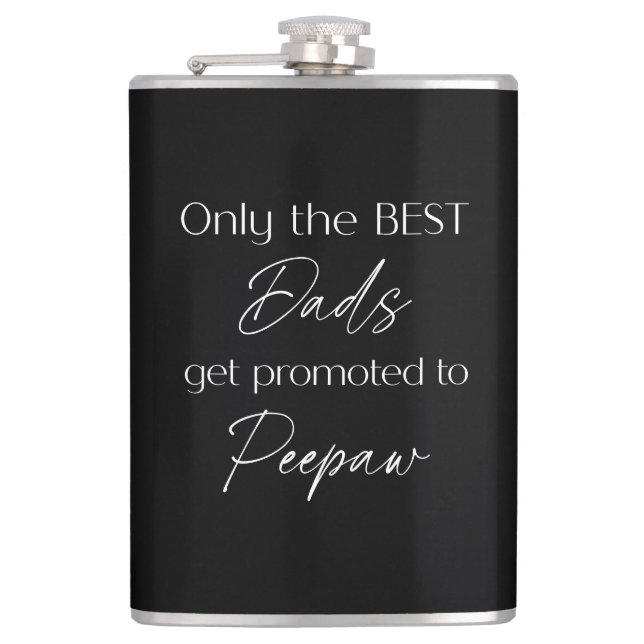 Främjad till Peepaw | Grandpa Gift Black & White Fickplunta (Framsidan)