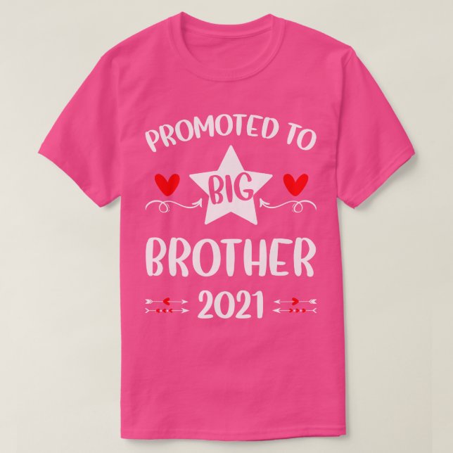 Främjad till storebror 2021 t shirt (Design framsida)