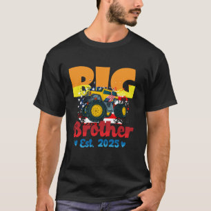 Främjad till storebror 2025 Monster Lastbil Baby o T Shirt